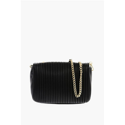 Moschino LOVE Faux Leather Shoulder Bag with Golden Chain