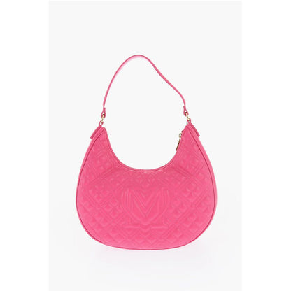 Moschino LOVE Quilted Faux Leather Hobo Bag