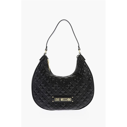 Moschino LOVE Quilted Faux Leather Hobo Bag