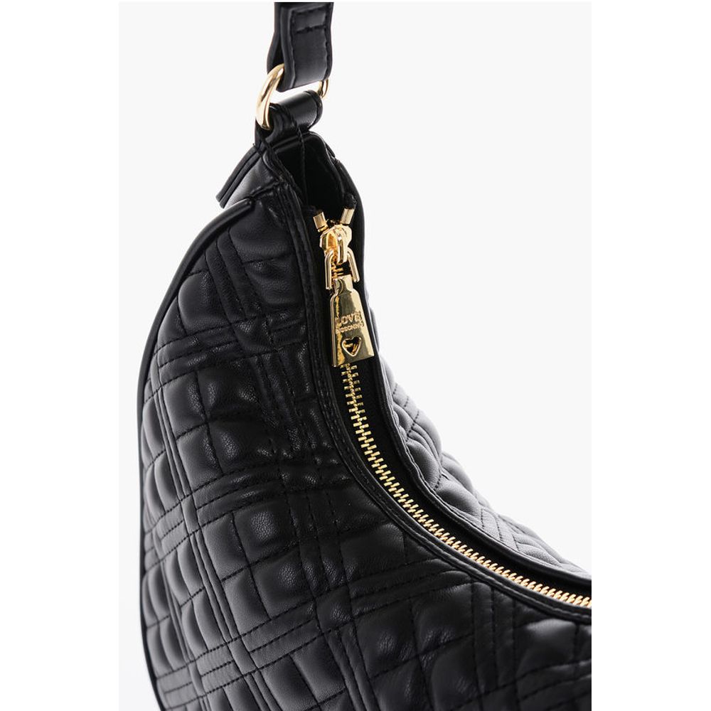 Moschino LOVE Quilted Faux Leather Hobo Bag
