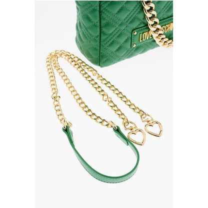 Moschino LOVE Faux Leather Quilted Mini Bag with Matching Pochette