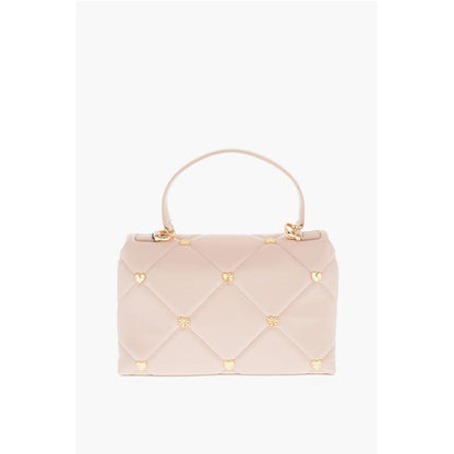 Moschino LOVE Faux Leather Quilted Bag with All-Over Hearts