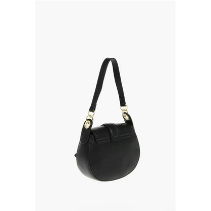 Moschino LOVE Faux Leather Crossbody Bag with Heart Shaped Charm