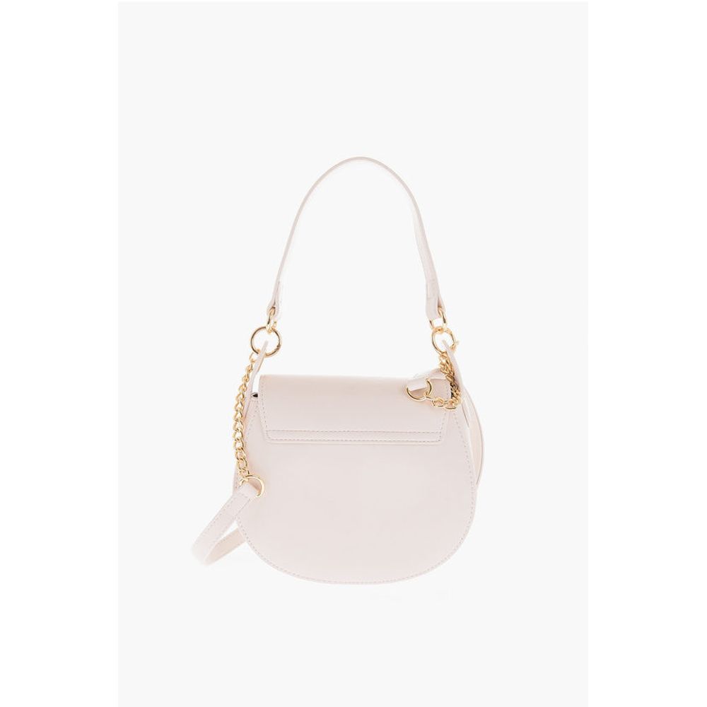 Moschino LOVE Faux Leather Mini Saddle Bag with Golden Closure Turn L