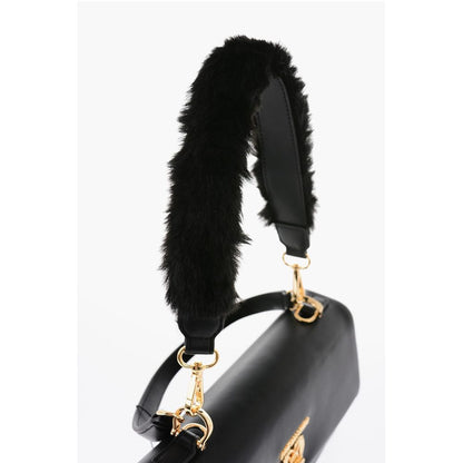Moschino LOVE Faux Leather Handle Bag with Removable Shoulder Strap