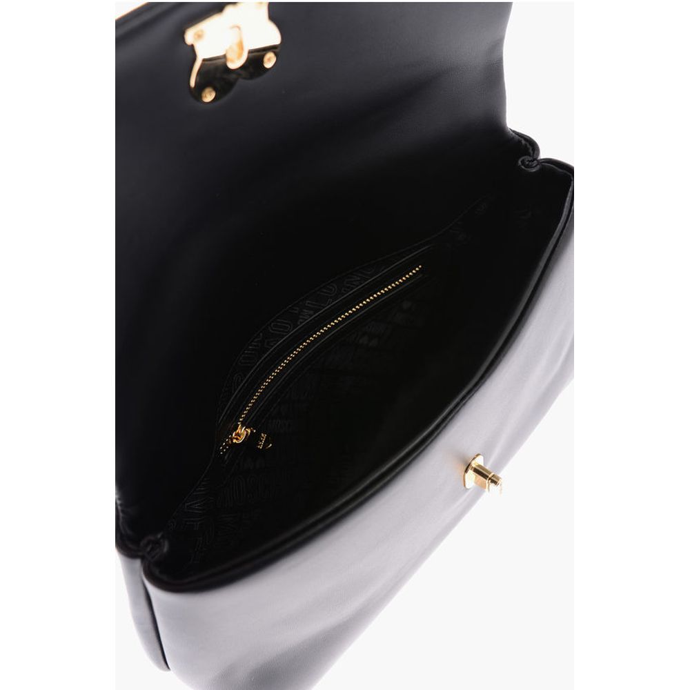 Moschino LOVE Faux Leather Handle Bag with Removable Shoulder Strap