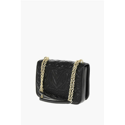 Moschino LOVE Quilted faux Leather Bag with Golden Chain