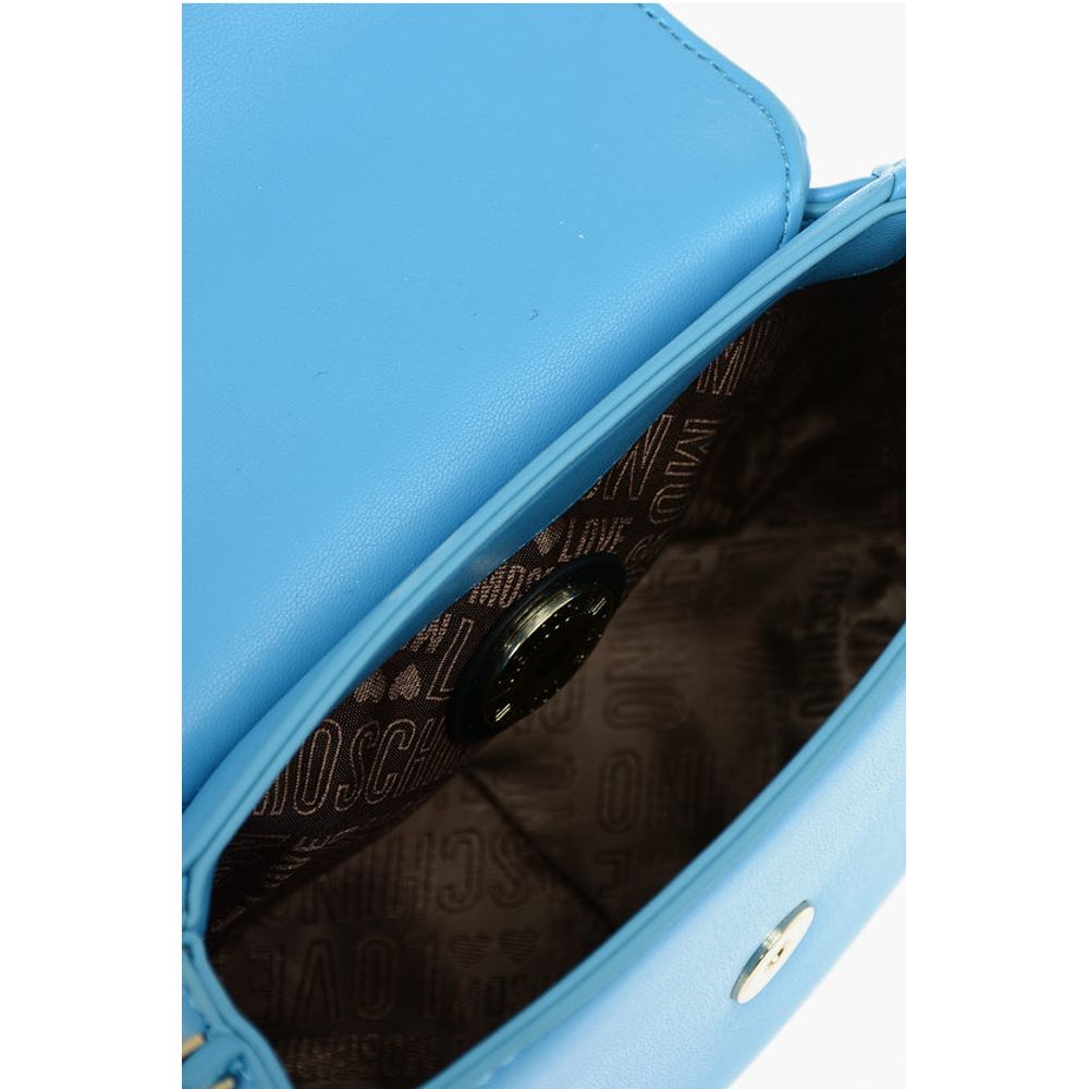 Moschino LOVE Faux Leater Crossbody Bag with Quilted Details