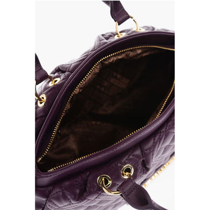 Moschino LOVE Quilted Faux Leather Bag with Double Handle and Removab