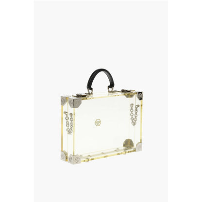 Philipp Plein sheer rigid handbag with removable shoulder strap
