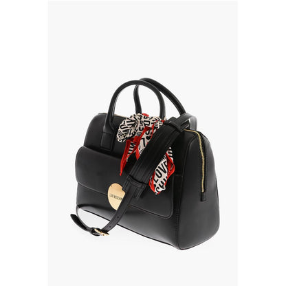 Moschino LOVE logoed handkerchief faux leather SIMPLE HOOP handbag