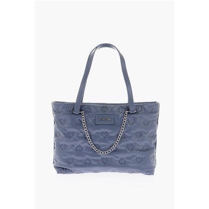 Moschino LOVE hearts embossed faux leather shoulder bag