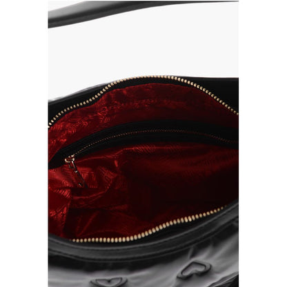 Moschino LOVE Embossed Hearts All Over Faux Leather Hobo Bag