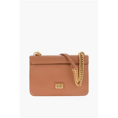 Moschino LOVE chain shoulder strap faux leather bag