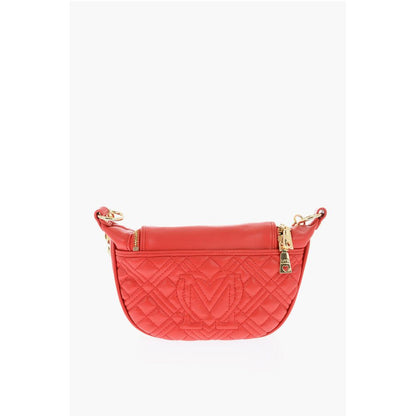 Moschino LOVE chain handle quilted faux leather bag