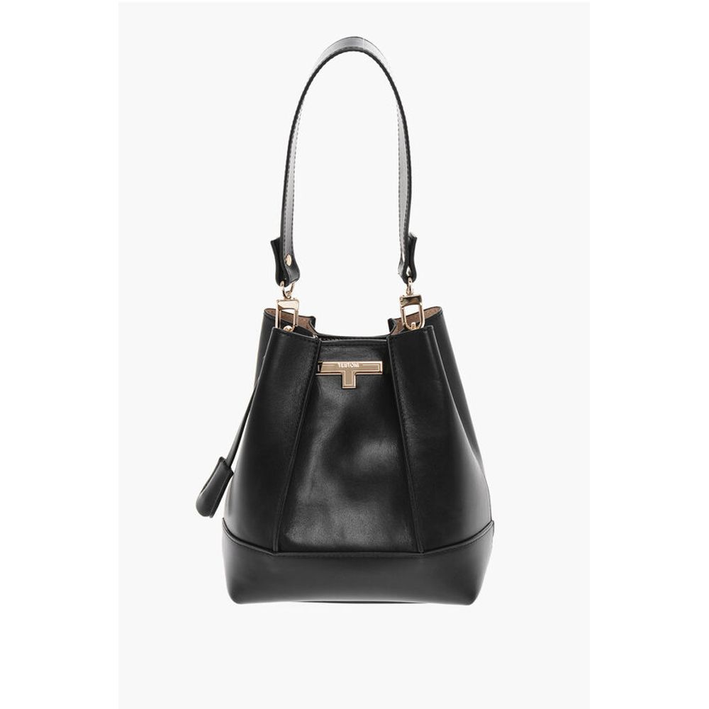 Testoni Leather LINDA Shoulder Bag with Removable Strap