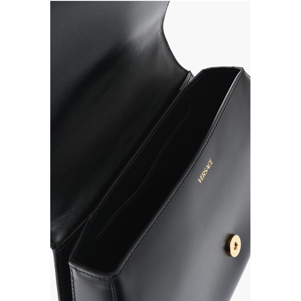 Versace Leather GRECA GODDES Saddle Bag with Golden Detail