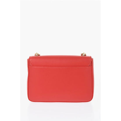 Moschino LOVE Faux Leather Shoulder Bag with Golden Details