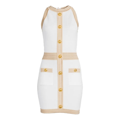 Balmain White Viscose Women's Dress