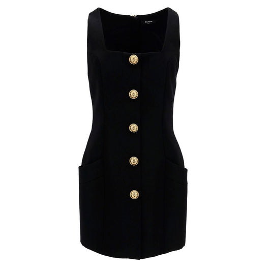 Balmain Black Wool Women's Dress