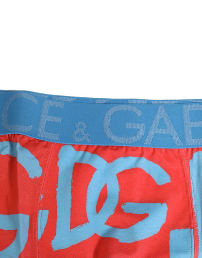 Dolce & Gabbana Multicolor Cotton Logo Print Boxer Underwear