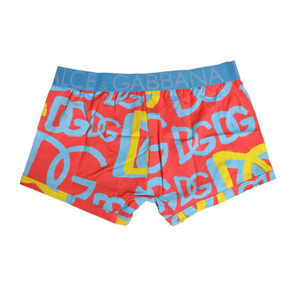 Dolce & Gabbana Multicolor Cotton Logo Print Boxer Underwear