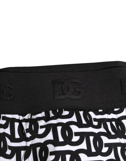 Dolce & Gabbana Black White Cotton Logo Print Brief Underwear