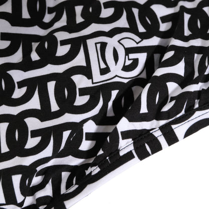 Dolce & Gabbana Black White Cotton Logo Print Brief Underwear