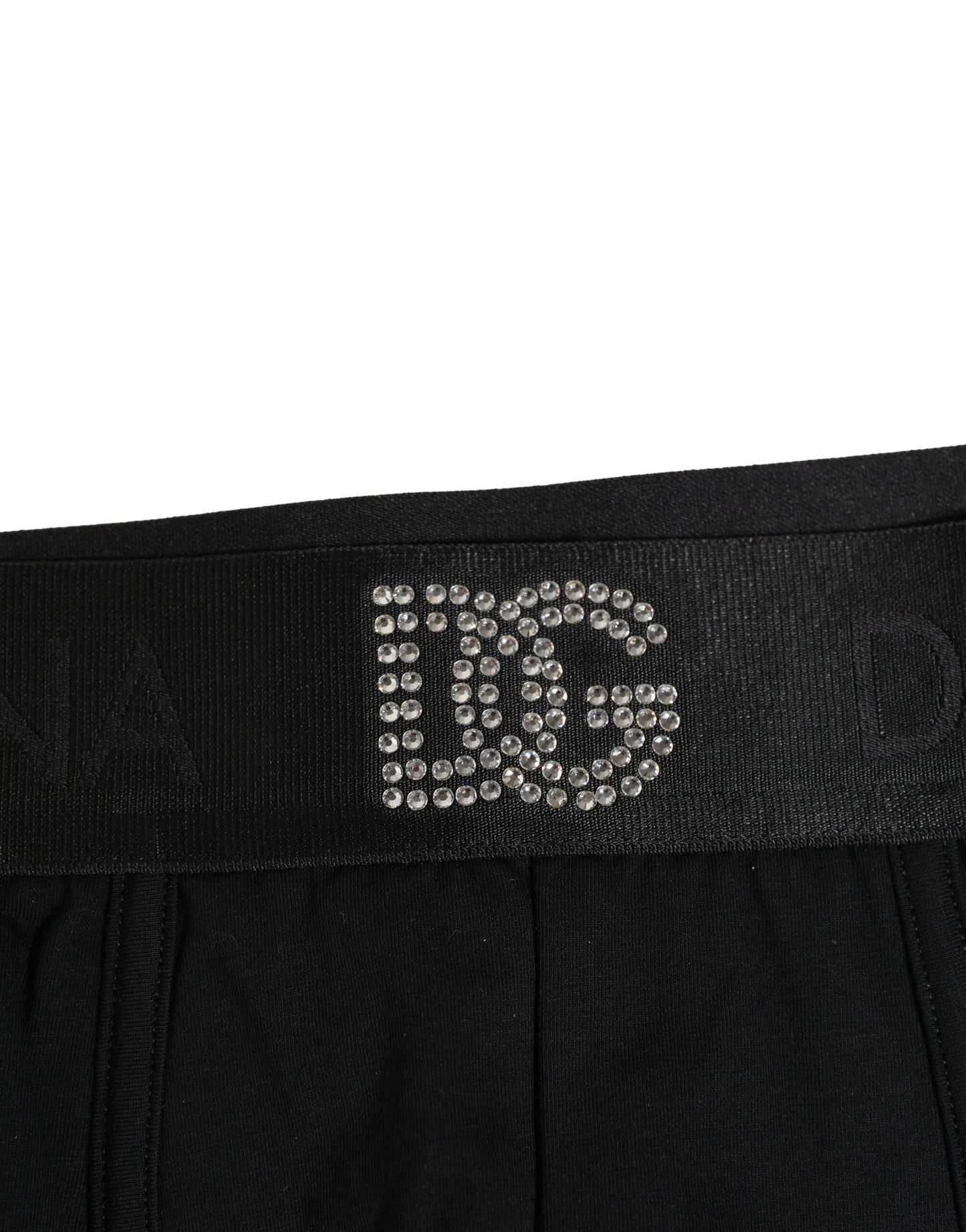 Dolce & Gabbana Black Cotton DG Embellish Logo Boxer Underwear