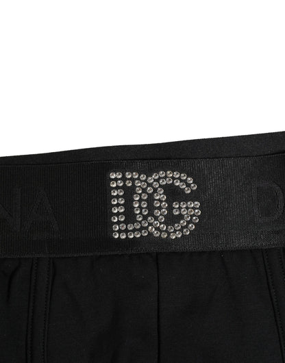 Dolce & Gabbana Black Cotton DG Embellish Logo Boxer Underwear