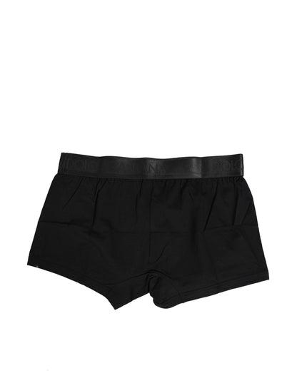 Dolce & Gabbana Black Cotton DG Embellish Logo Boxer Underwear