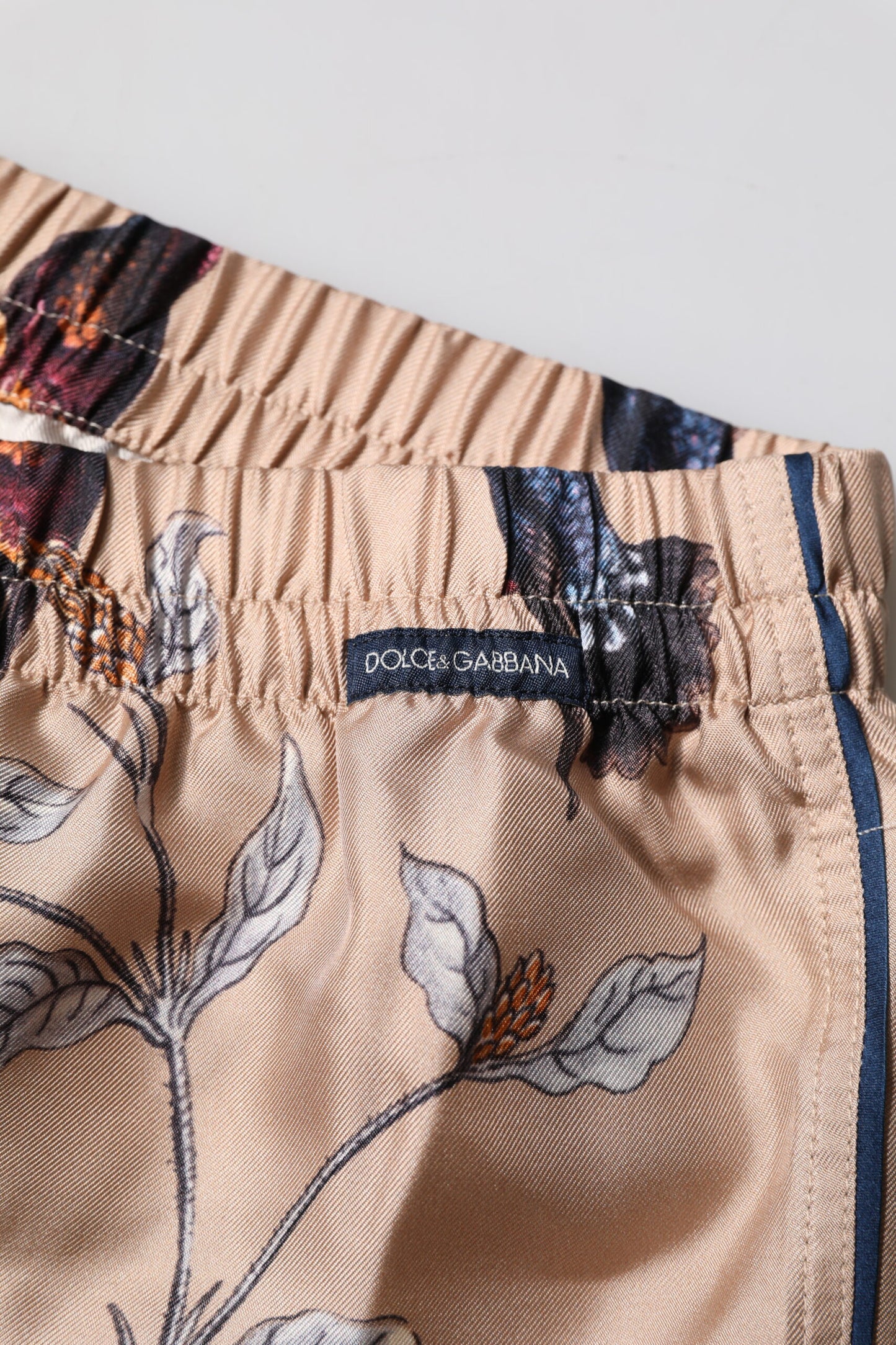Dolce & Gabbana Peach Birds Printed Beachwear Shorts Swimwear