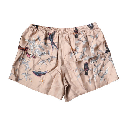 Dolce & Gabbana Peach Birds Printed Beachwear Shorts Swimwear