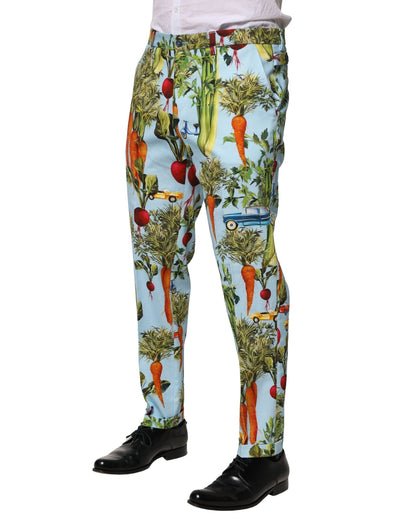 Dolce & Gabbana Multicolor Cotton Tapered Men Pants