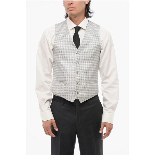 Corneliani CC COLLECTION 5 Buttons Vest With Dot Motif