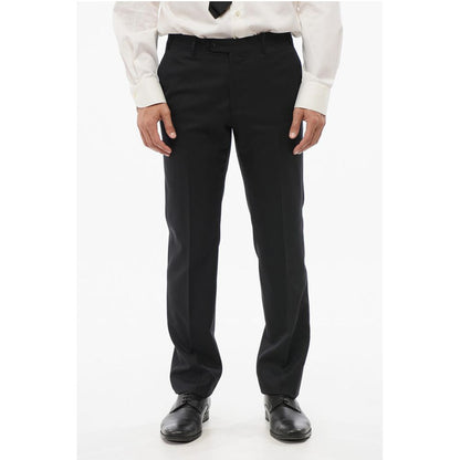 Corneliani Virgin Wool LEADER Pants with Flush Pockets