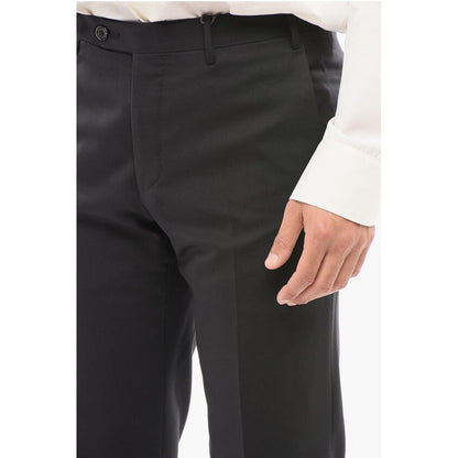 Corneliani Virgin Wool LEADER Pants with Flush Pockets