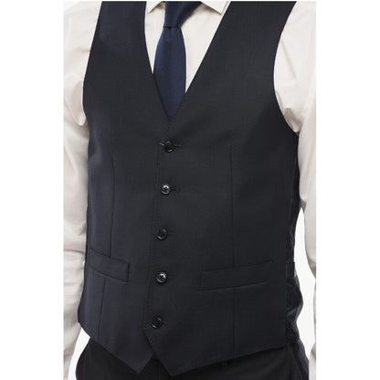 Corneliani Virgin Wool Vest with Geometric Motif