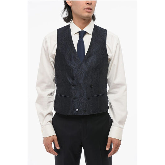 Corneliani Double Brested Vest with Damasked Motif