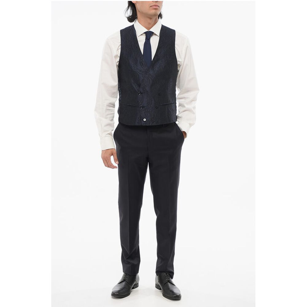 Corneliani Double Brested Vest with Damasked Motif