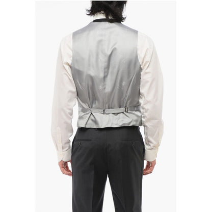 Corneliani 5 Buttons ACADEMY Wool Vest With Jetted Pockets