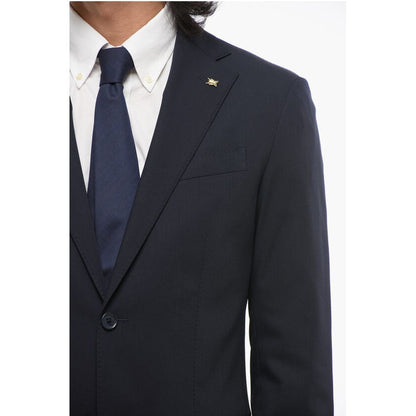 Corneliani CC COLLECTION Stretch Wool REFINED Suit with Notch Lapel