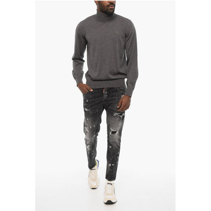 Dsquared² Turleneck Sweater with Ton On Ton Monogram