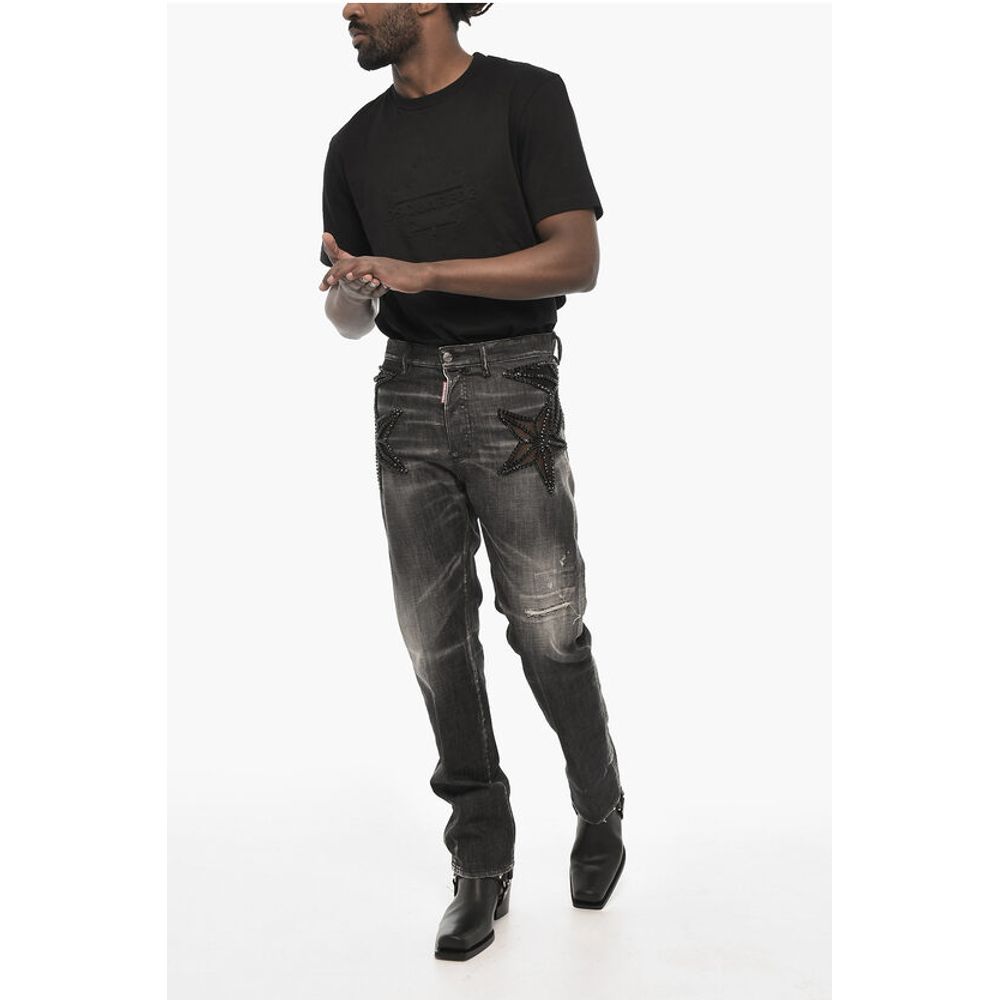 Dsquared² Regular Fit Jeans With Jewels