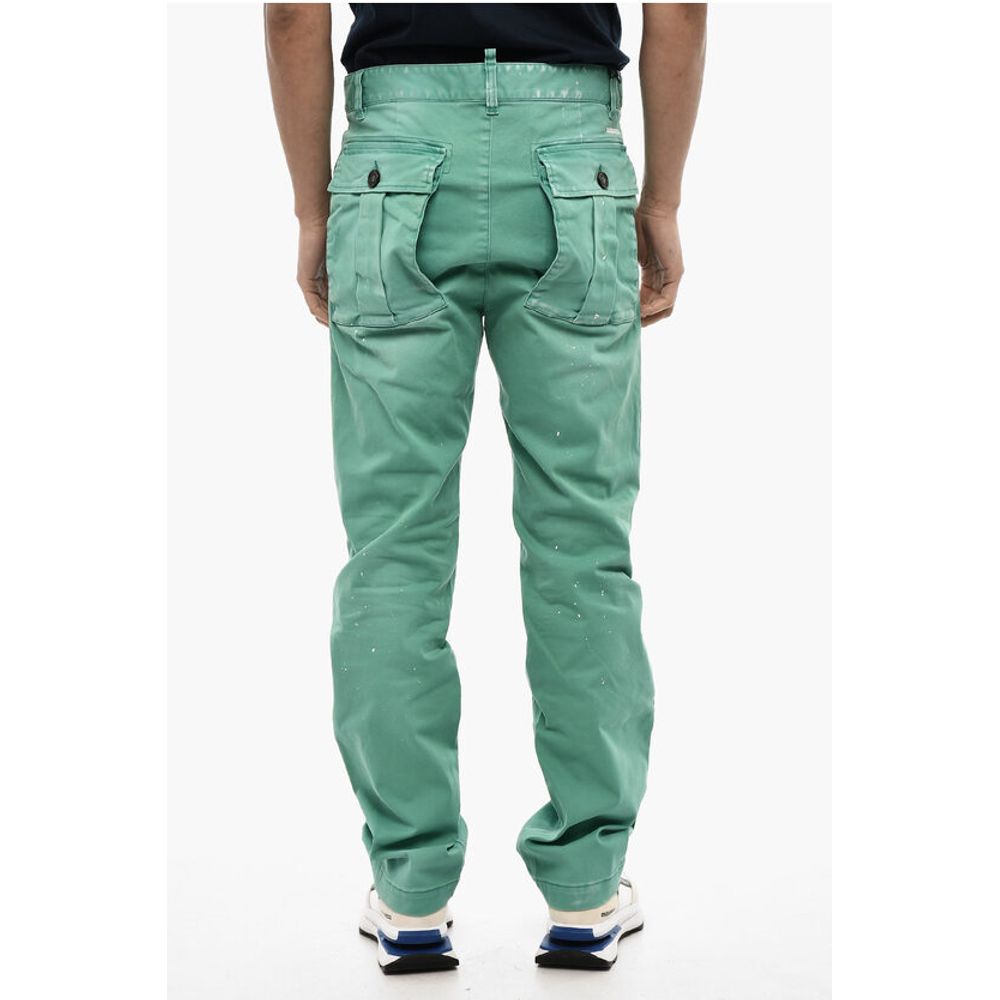 Dsquared² Vintage Effect Chino Pants with Patch Pockets