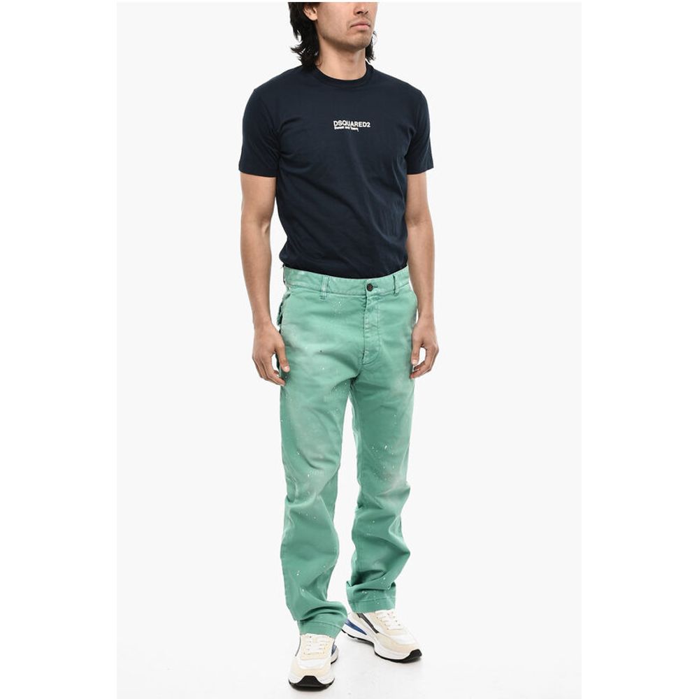 Dsquared² Vintage Effect Chino Pants with Patch Pockets