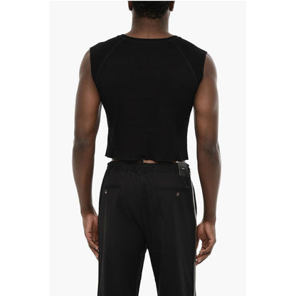 Dsquared² Cropped T-shirt with Contrasting Logo Print
