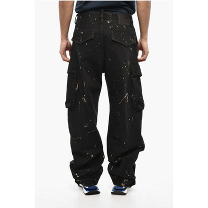 Dsquared² Acid Wash Cargo ICON Pants with Metal Detail