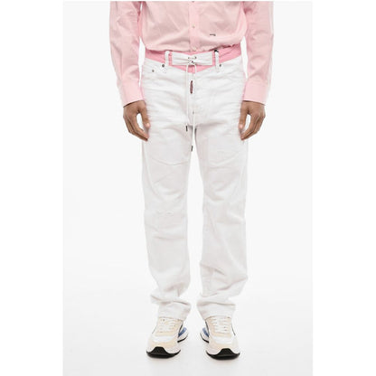 Dsquared² Light Wash Distressed Jeans with Lace