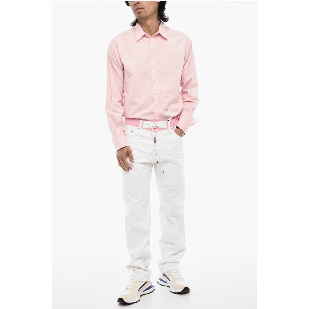 Dsquared² Light Wash Distressed Jeans with Lace